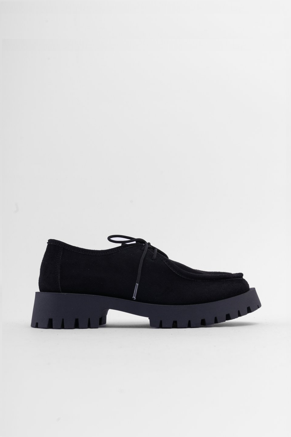 Luca Siyah Süet Bağcıklı Kadın Loafer