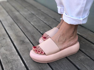 Jill Kalın Şerit Nude Kadın Sandalet