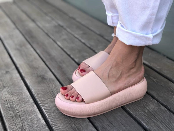 Jill Kalın Şerit Nude Kadın Sandalet