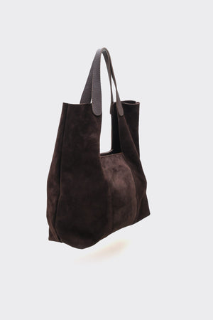 SÇ495  Kahverengi  Süet Hakiki Deri Kol Kadın Çanta