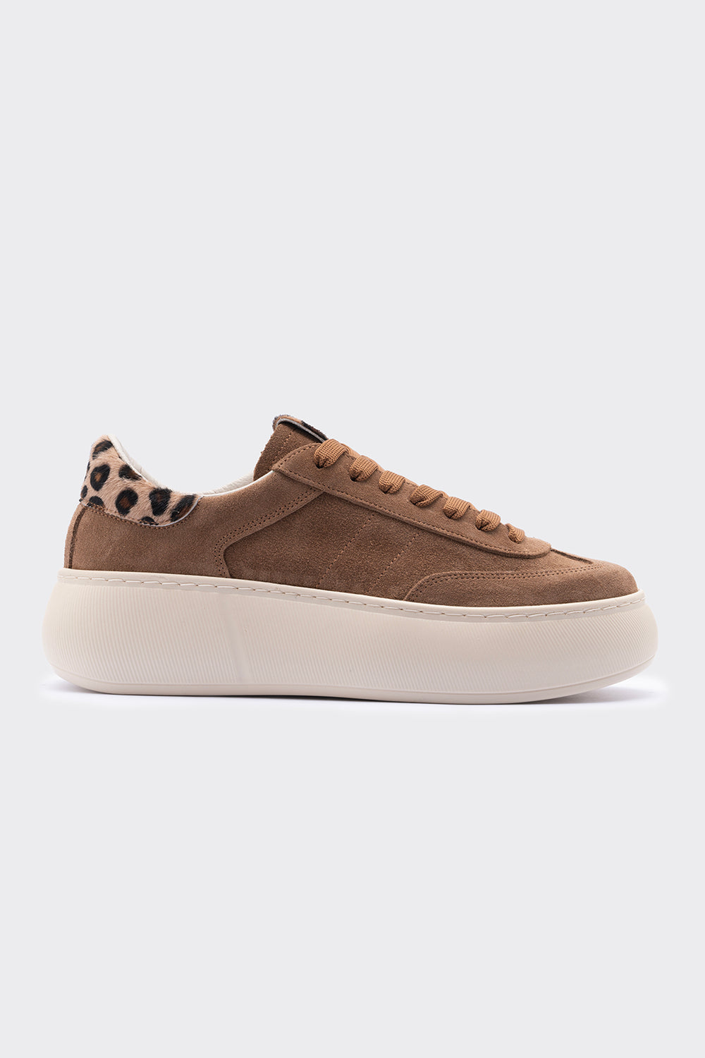 Mappa Camel Süet Hakiki Deri  Bağcık Detaylı KadınSneaker