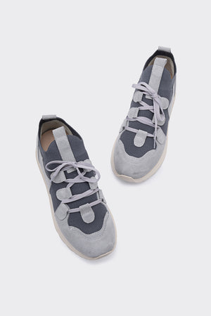 Kardy Açık Mavi Hakiki Süet Deri & Triko Kadın Sneaker
