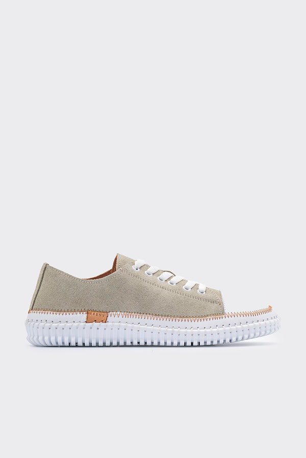 Yulin Haki Hakiki Deri Süet Kadın Sneaker