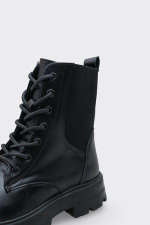 Moria Siyah Suni Deri Kadın Bot