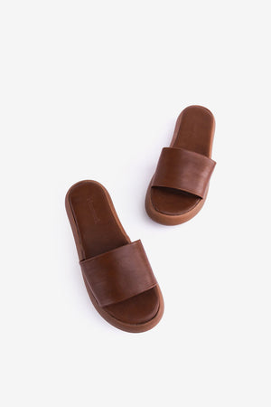 Jill Kalın Şerit Camel Kadın Sandalet