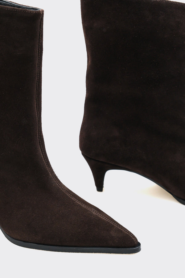 Gayda Kahverengi  Hakiki Deri Süet Kadın  Bot