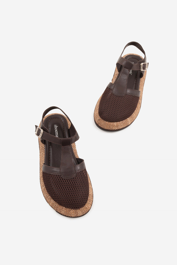 Marzo  Kahve  Hakiki Deri &File Kadın Sandalet