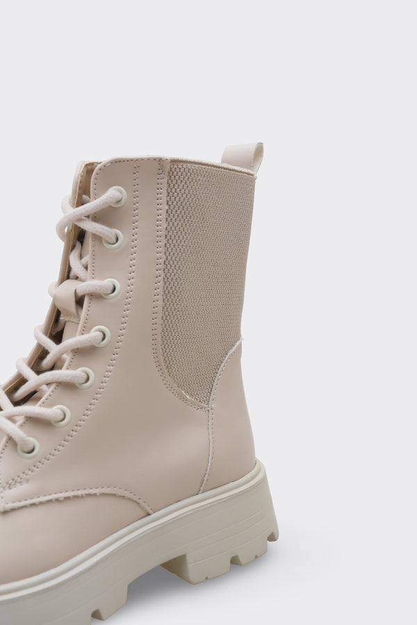 Moria Bej Suni Deri Kadın Bot