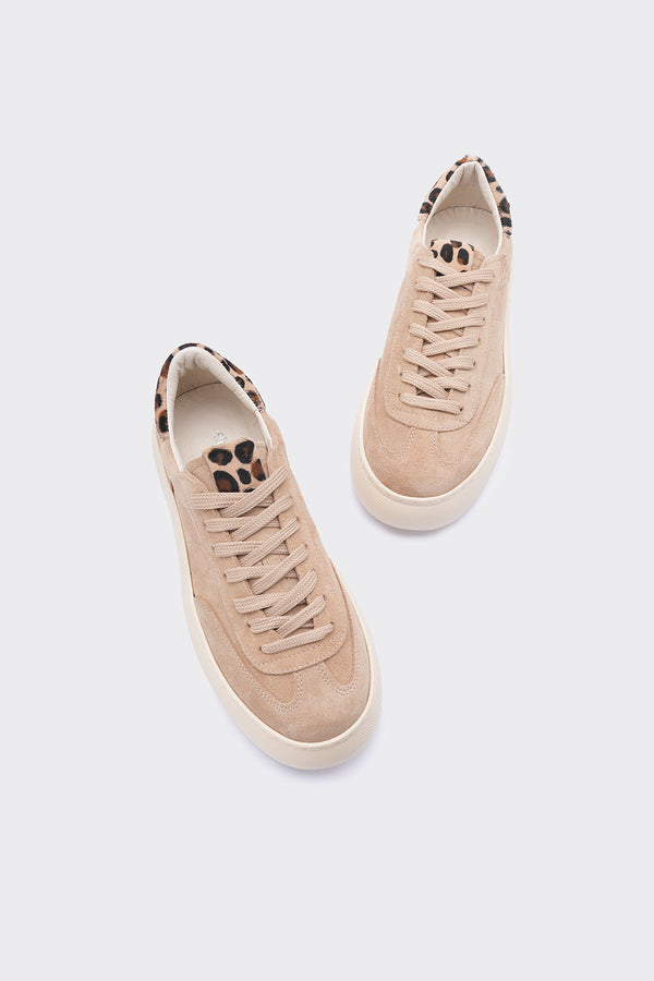 Mappa Bej Süet Hakiki Bağcık Detaylı Kadın  Sneaker