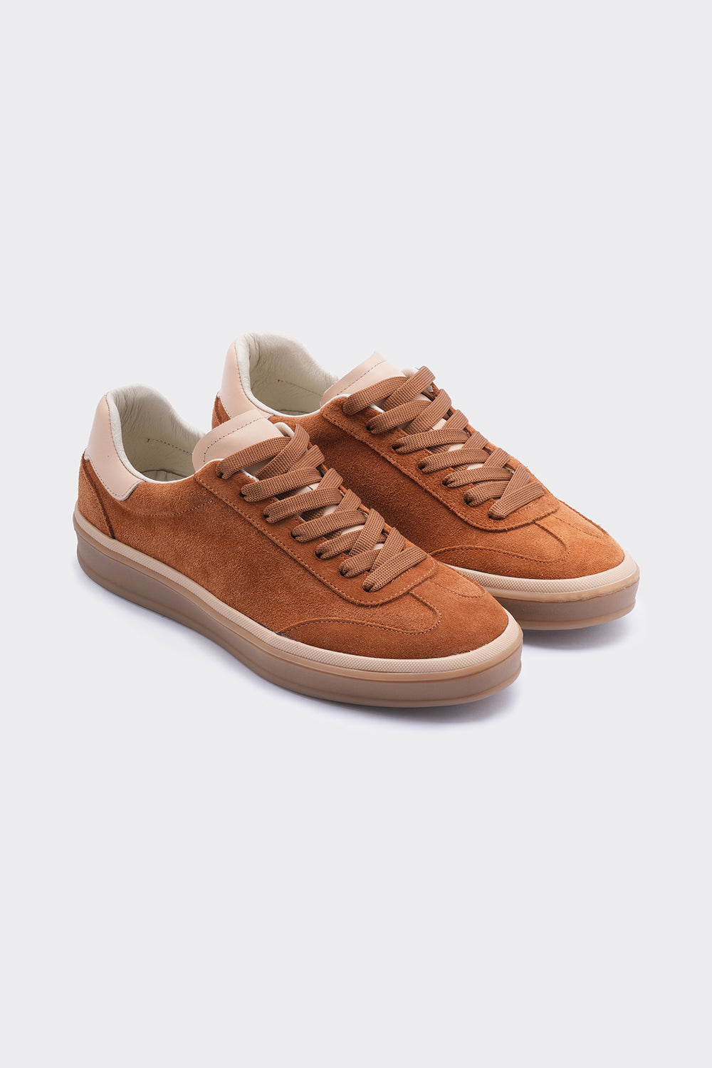 Gard Taba  Hakiki Süet Bağcık Detaylı Kadın Sneaker