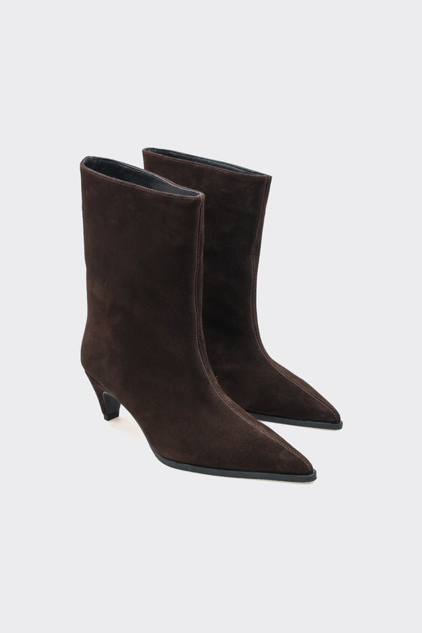 Gayda Kahverengi  Hakiki Deri Süet Kadın  Bot
