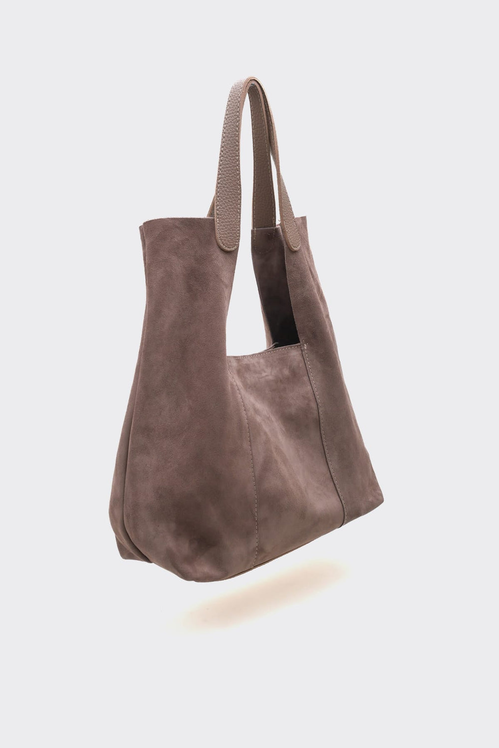 SÇ495 Vizon  Süet Hakiki Deri Kol Kadın Çanta