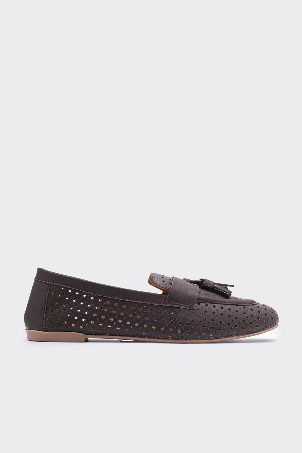 Aroya Kahve Hakiki Deri Kadın Loafer