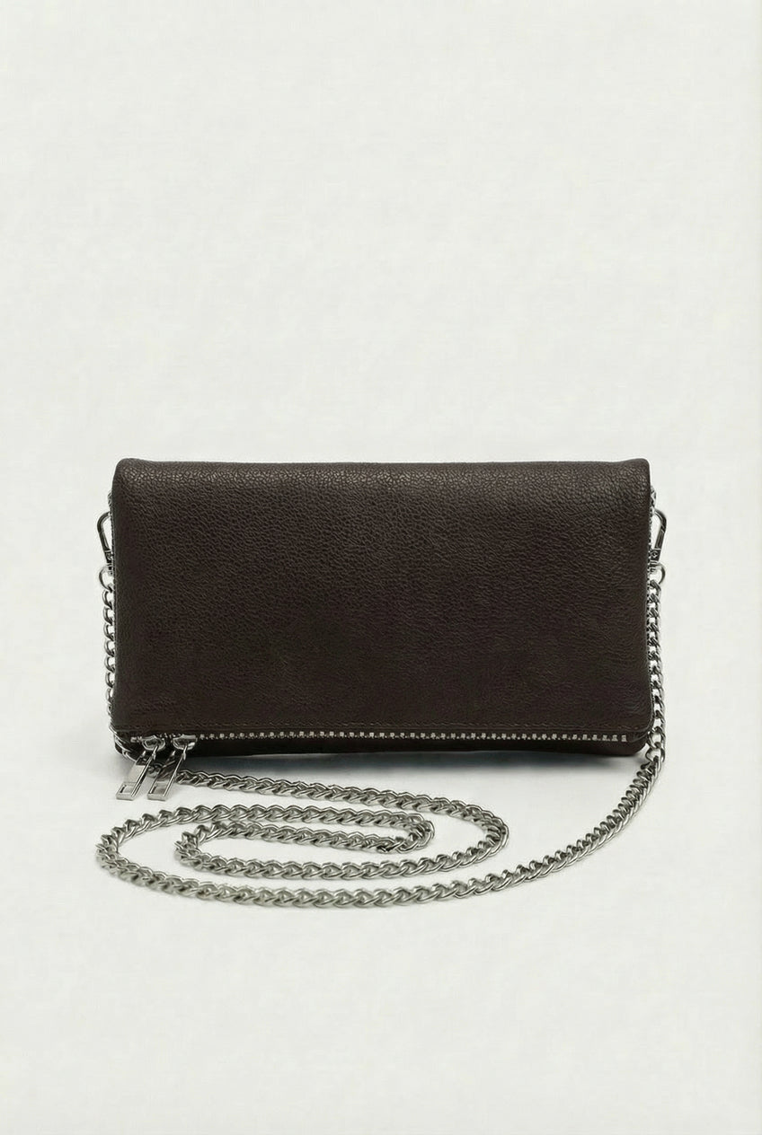 SÇ503 Kahverengi Suni Vegan Deri Kadın Kol  Çanta