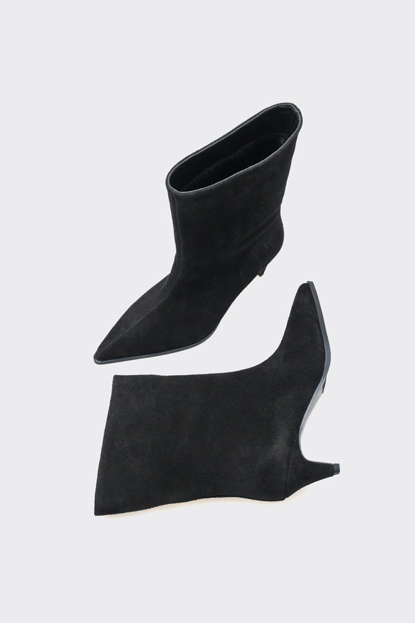 Gayda Siyah Hakiki Deri Süet Kadın Bot