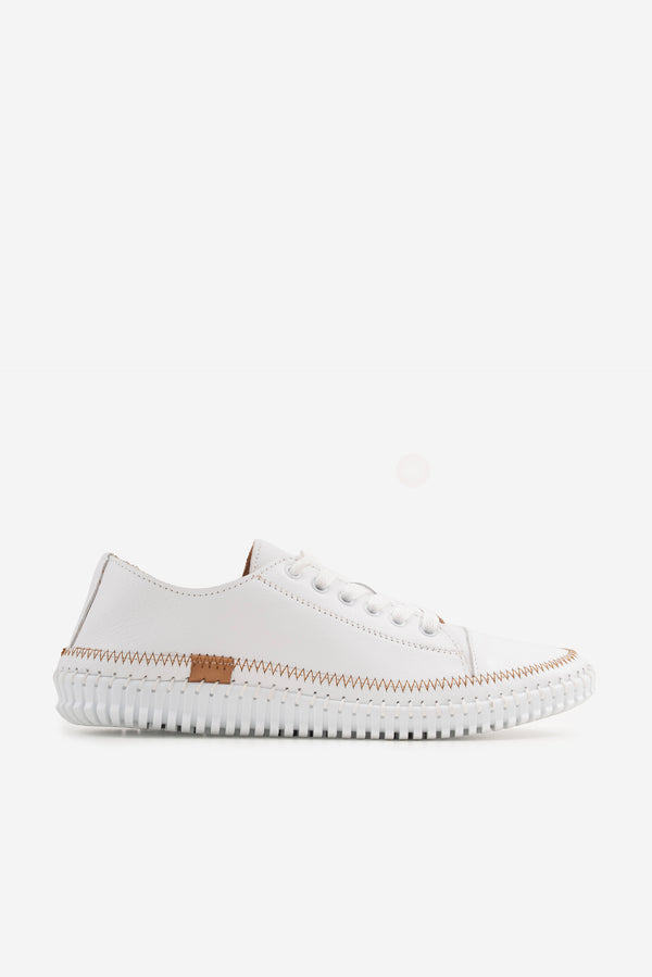 Yulin Beyaz Hakiki Deri Kadın Sneaker
