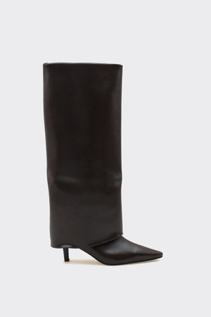 Bessa kahverengi Vegan Suni Deri Kadın Çizme