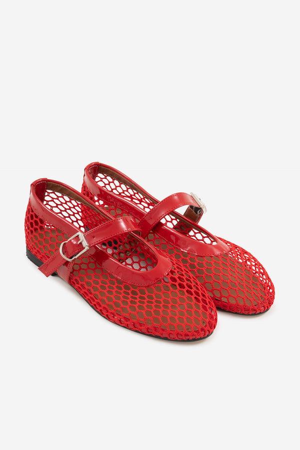 Lorin Kırmızı Suni Vegan &File Kadın Babet