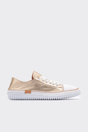 Yulin Altın Hakiki Deri Kadın Sneaker