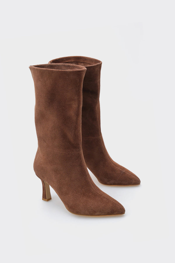 Lita Taba Hakiki Deri Süet Kadın Çizme