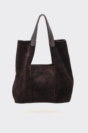 SÇ495  Kahverengi  Süet Hakiki Deri Kol Kadın Çanta