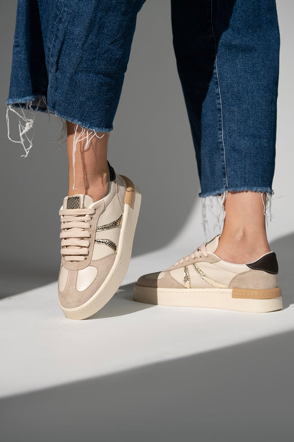 Capti Bej Bağcık Detaylı Kadın Sneaker