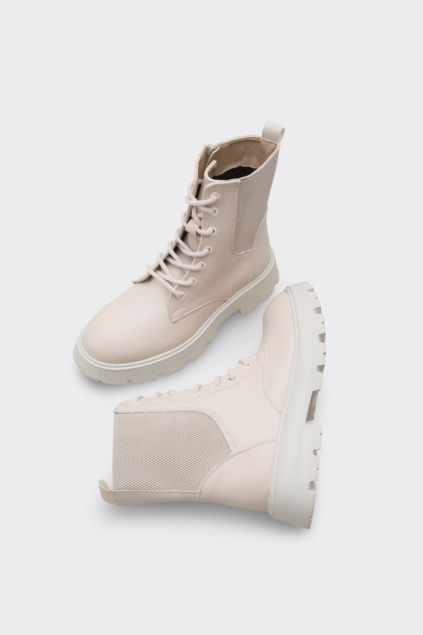 Moria Bej Suni Deri Kadın Bot