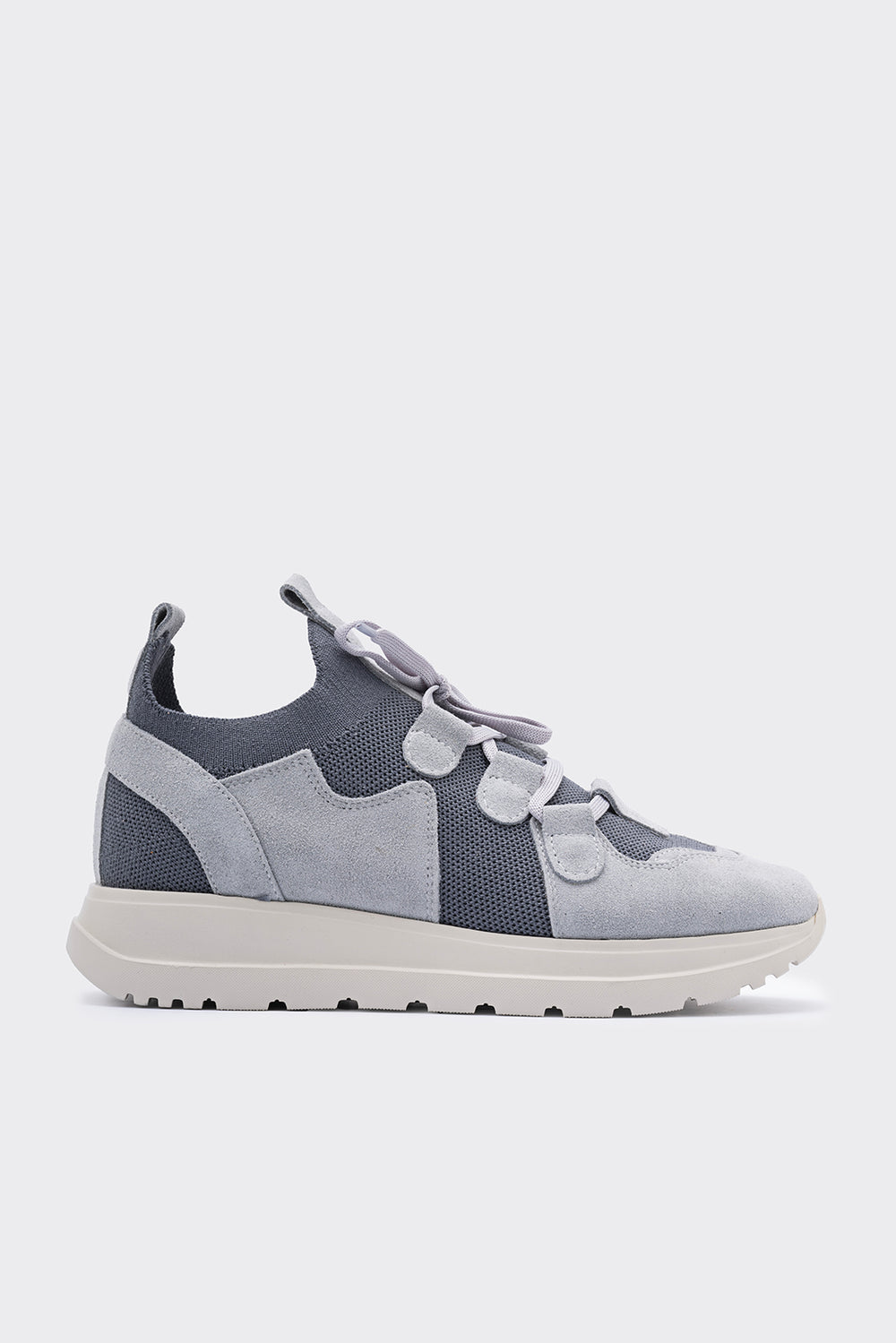 Kardy Açık Mavi Hakiki Süet Deri & Triko Kadın Sneaker