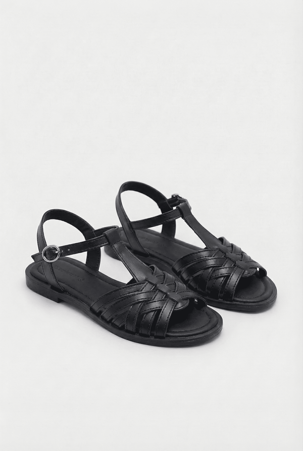 Todd Siyah Suni Vegan Kadın Sandalet