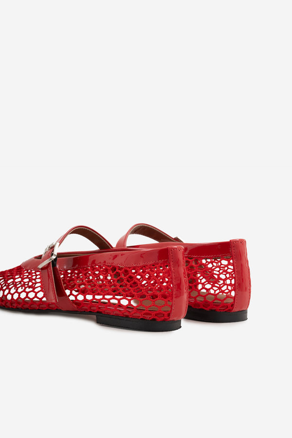 Lorin Kırmızı Suni Vegan &File Kadın Babet