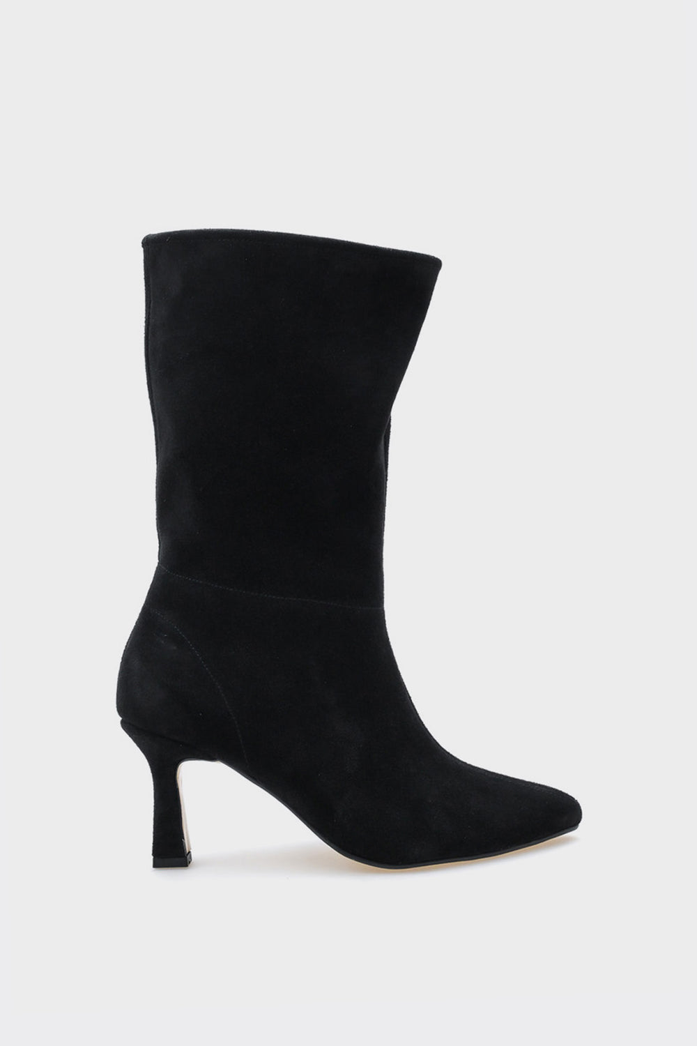 Lita Siyah Hakiki Deri Süet Kadın Çizme