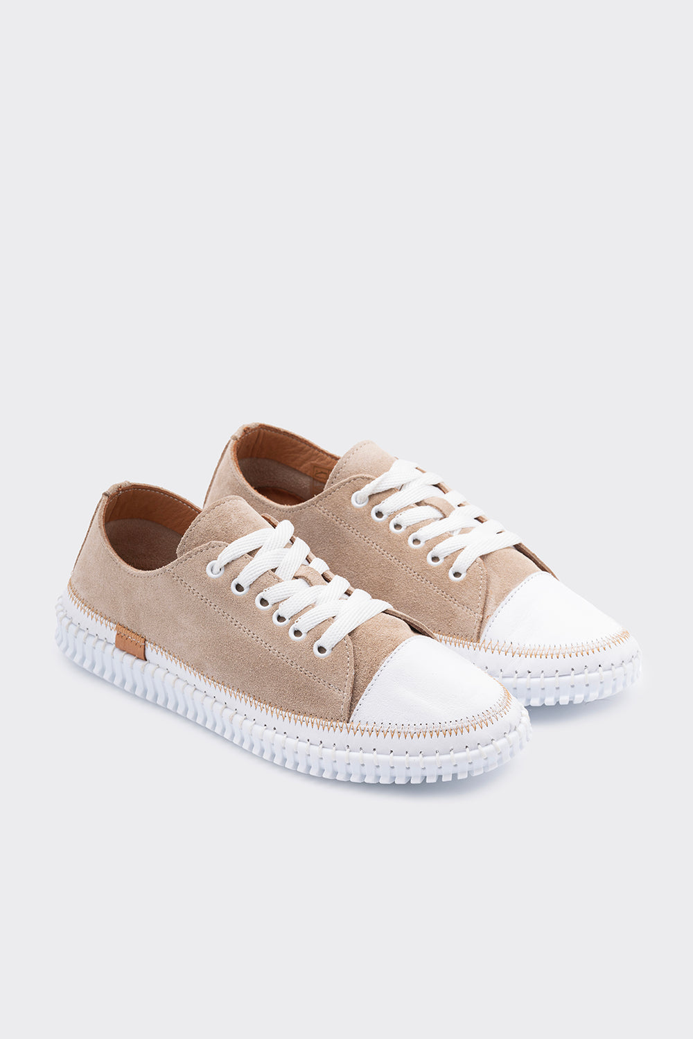 Yulin Bej Hakiki Deri Süet Kadın Sneaker