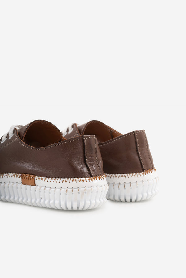 Yulin Acı Kahve  Hakiki Deri Kadın Sneaker