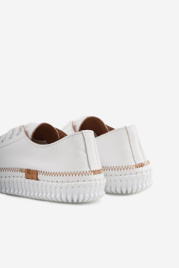 Yulin Beyaz Hakiki Deri Kadın Sneaker