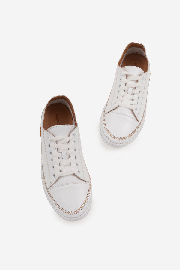 Yulin Beyaz Hakiki Deri Kadın Sneaker