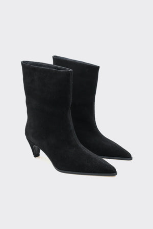 Gayda Siyah Hakiki Deri Süet Kadın Bot