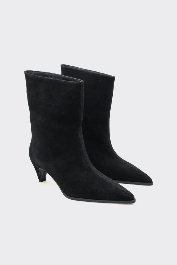 Gayda Siyah Hakiki Deri Süet Kadın Bot