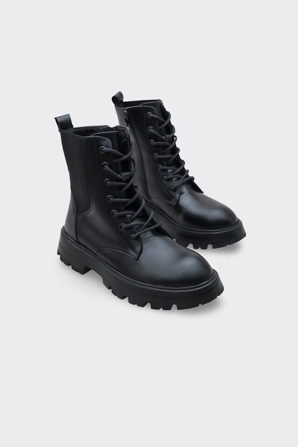 Moria Siyah Suni Deri Kadın Bot