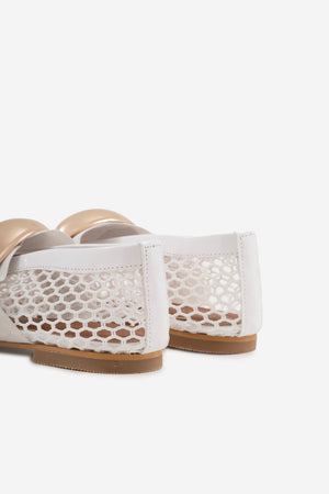 Karin Beyaz Suni Vegan &File Kadın Babet