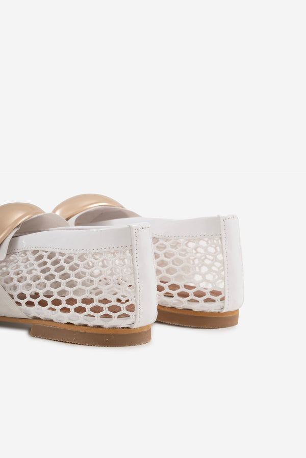 Karin Beyaz Suni Vegan &File Kadın Babet