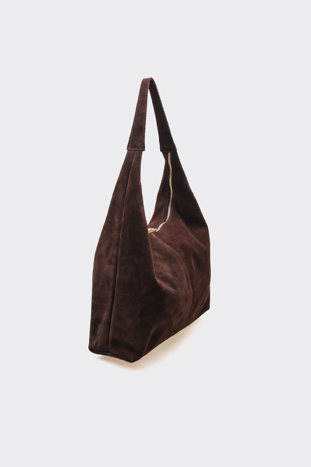 SÇ482 Kahverengi  Süet Hakiki Deri Omuz Askılı Kadın Çanta