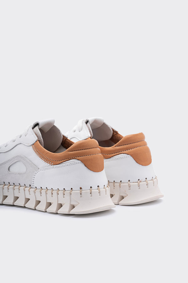 Zaha Beyaz Hakiki Deri Kadın Hafif Sneaker