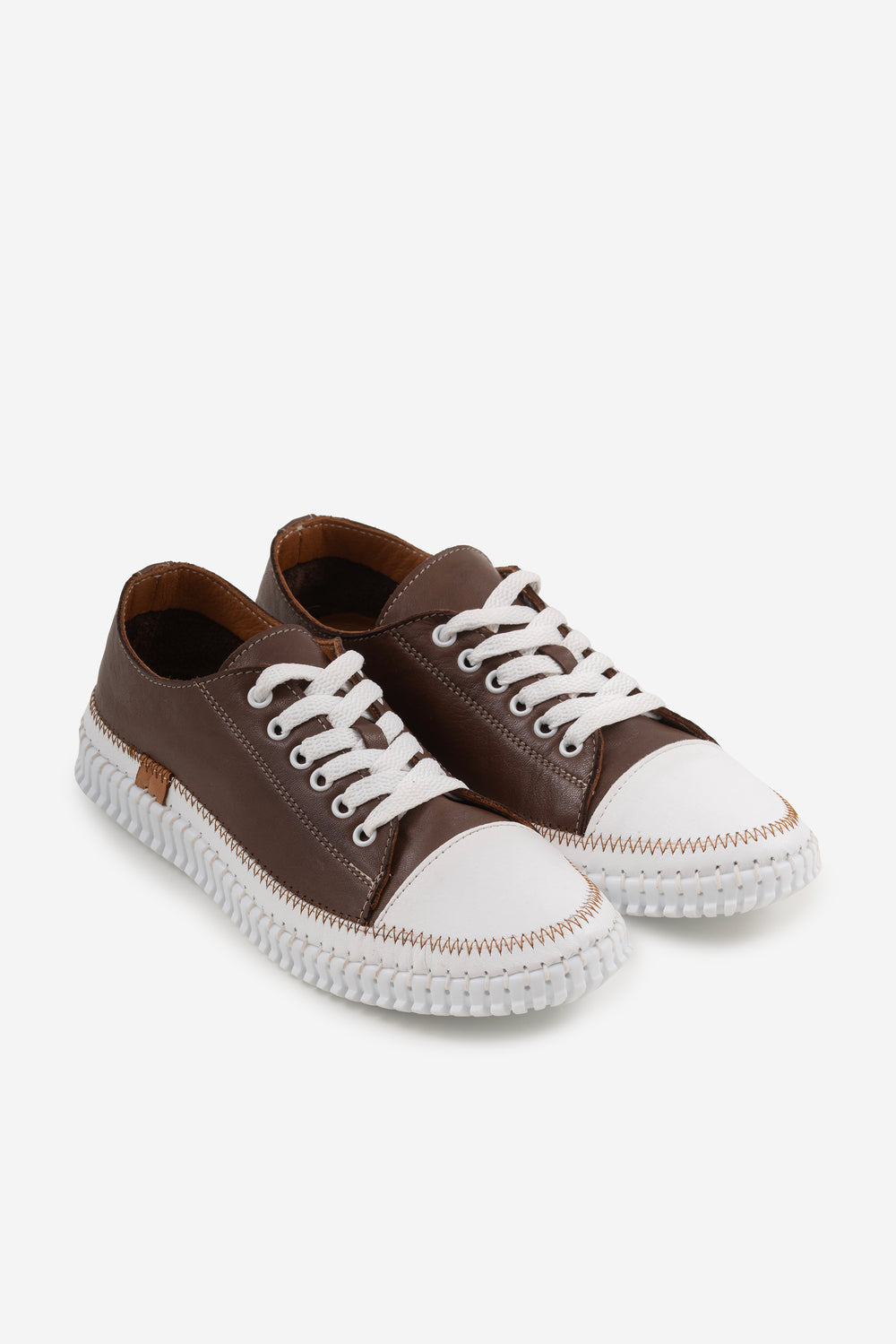 Yulin Acı Kahve  Hakiki Deri Kadın Sneaker