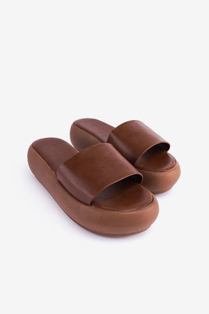 Jill Kalın Şerit Camel Kadın Sandalet
